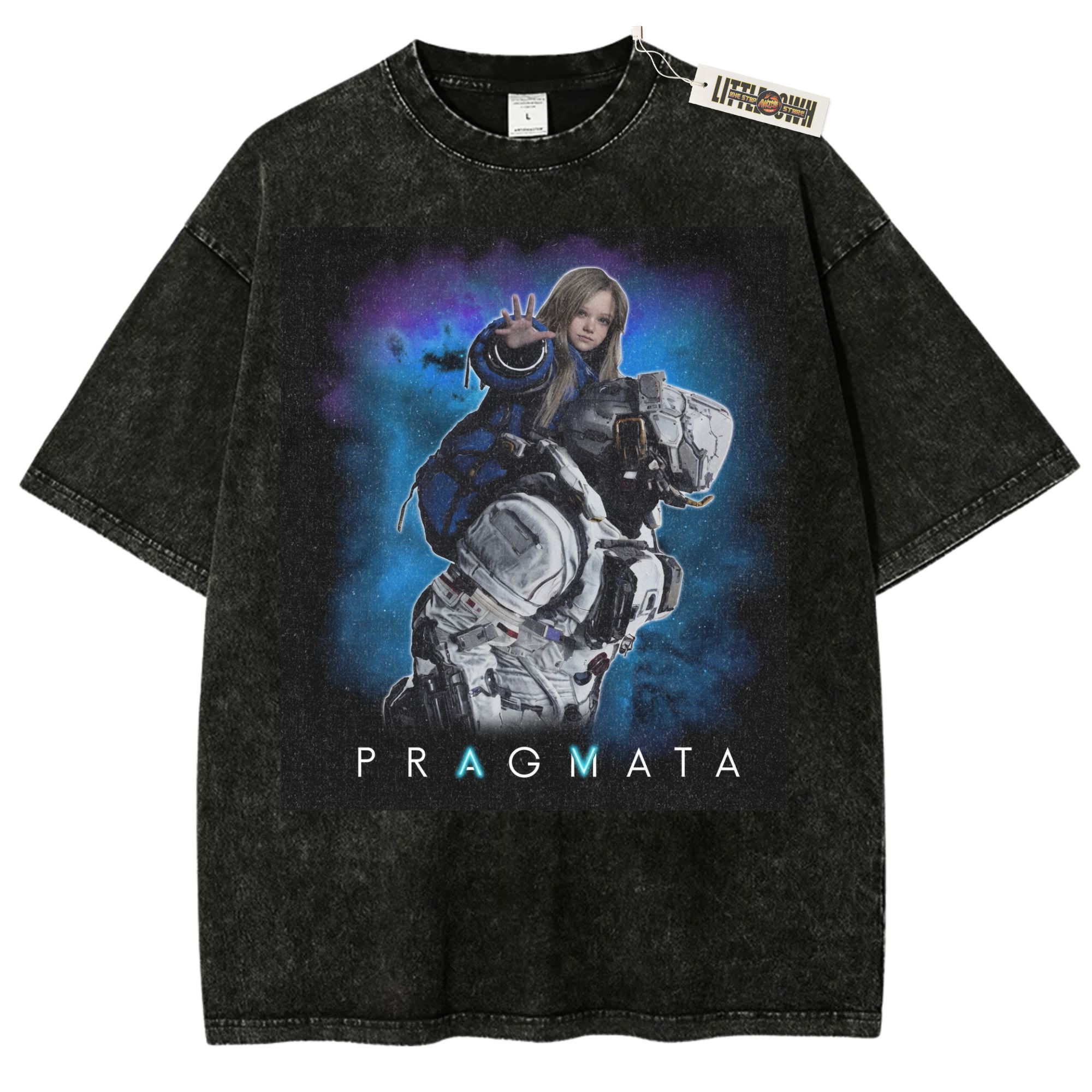 Pragmata Diana Run Sci-Fi Gamer Washed Tee