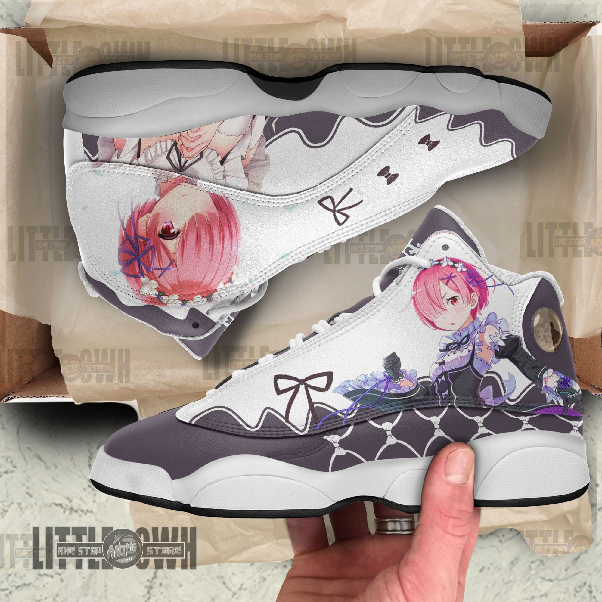 Ram Shoes Custom Re Zero Anime JD13 Sneakers 4 Ram Shoes Custom Re Zero Anime JD13 Sneakers - Image 4