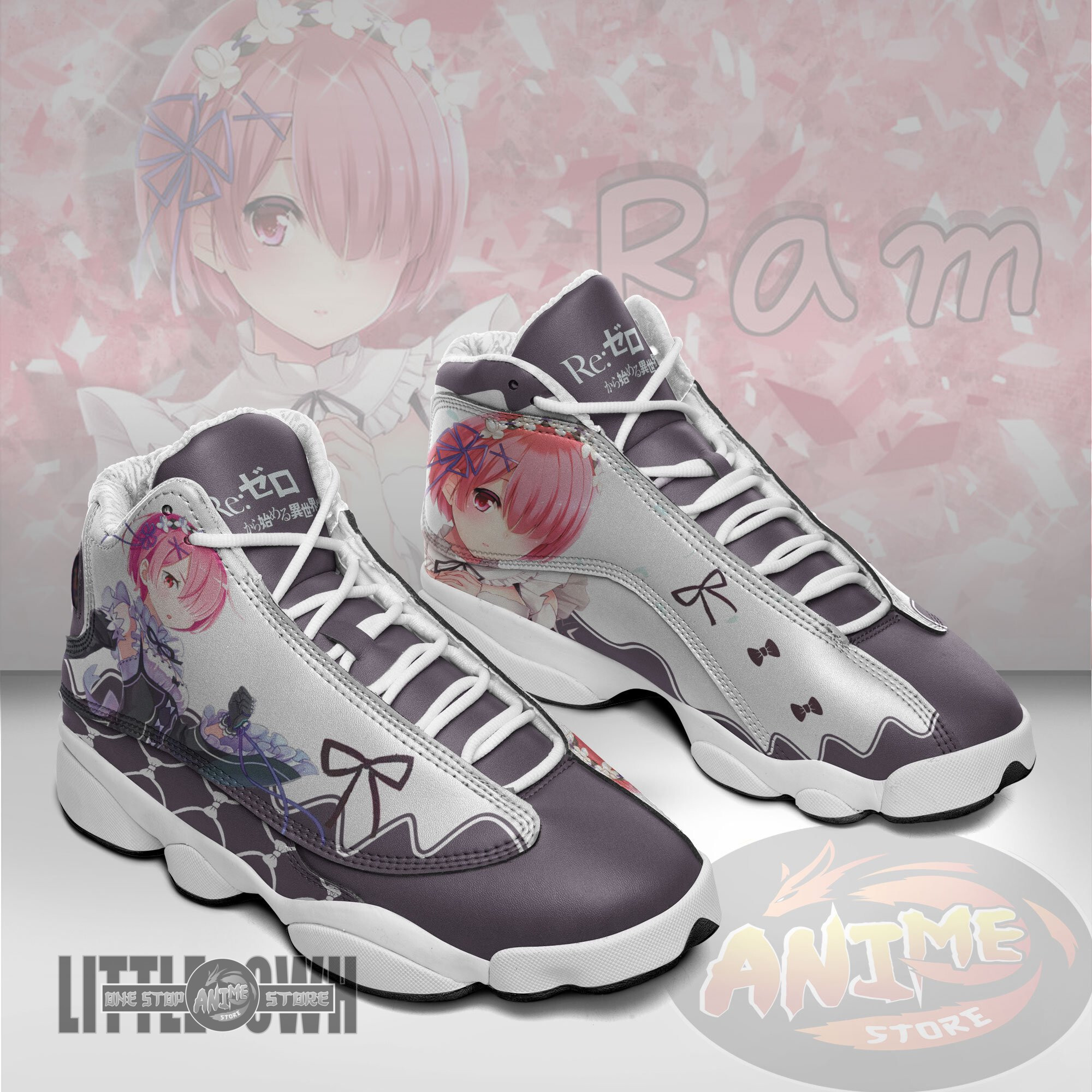 Ram Shoes Custom Re Zero Anime JD13 Sneakers 3 Ram Shoes Custom Re Zero Anime JD13 Sneakers - Image 3