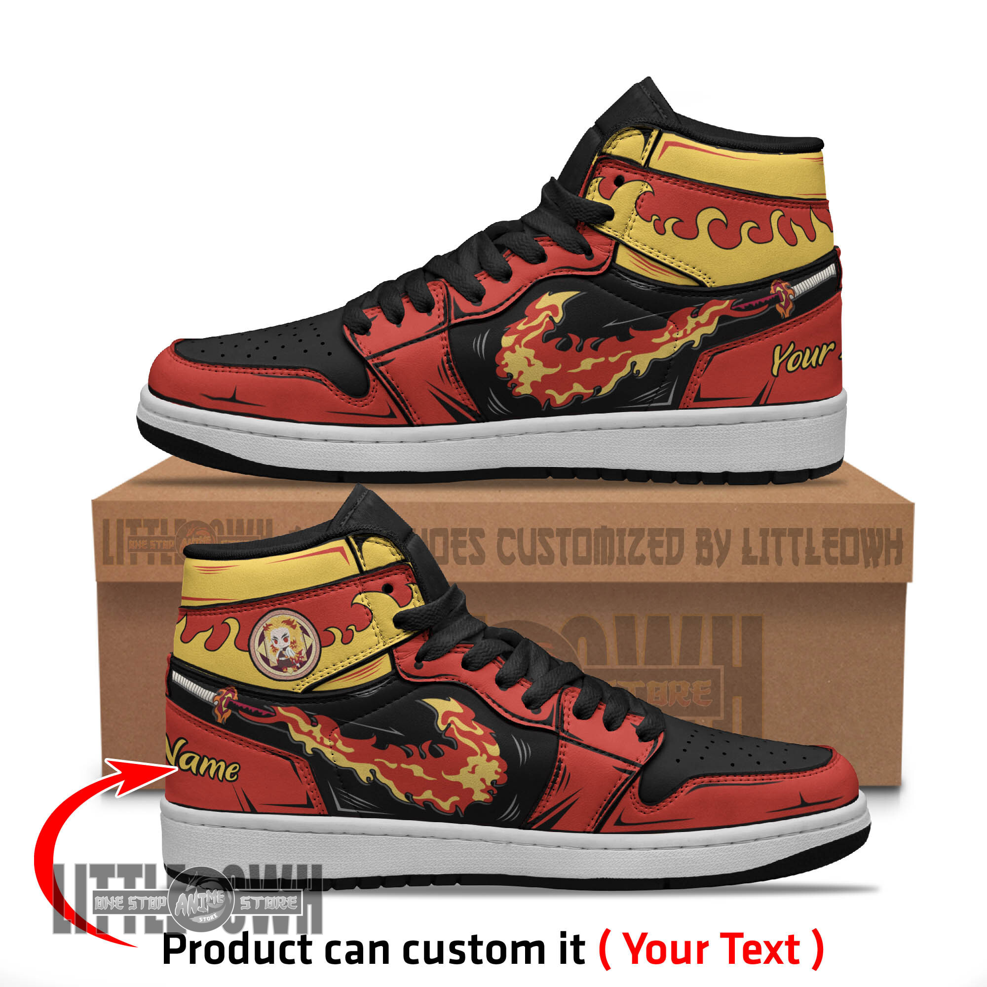 Rengoku Cosplay Shoes Demon Slayer Anime Boot Sneakers