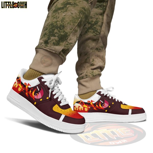 Rengoku Kyojuro Anime Sneakers - Custom Demon Slayer AF1 Shoes 7 rengoku kyojuro anime sneakers custom demon slayer af1 shoes 6zuc8