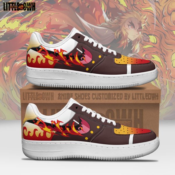 Rengoku Kyojuro Anime Sneakers - Custom Demon Slayer AF1 Shoes