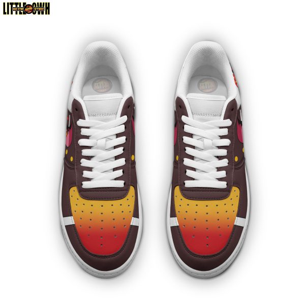 Rengoku Kyojuro Anime Sneakers - Custom Demon Slayer AF1 Shoes 6 rengoku kyojuro anime sneakers custom demon slayer af1 shoes p3pmp