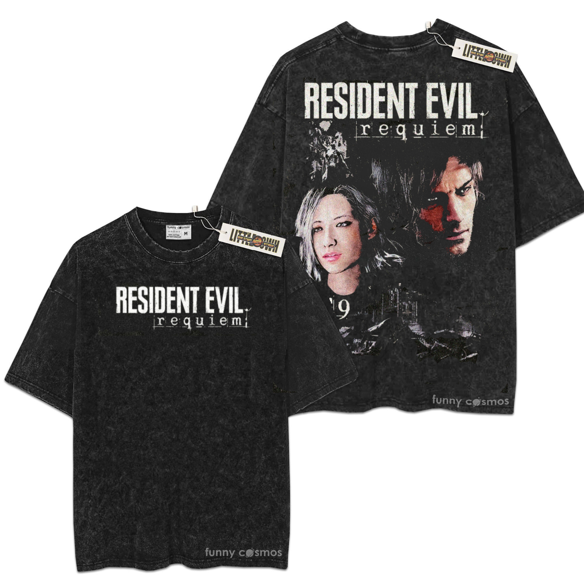 Resident Evil Requiem Grace x Leon Oversized Washed Tee
