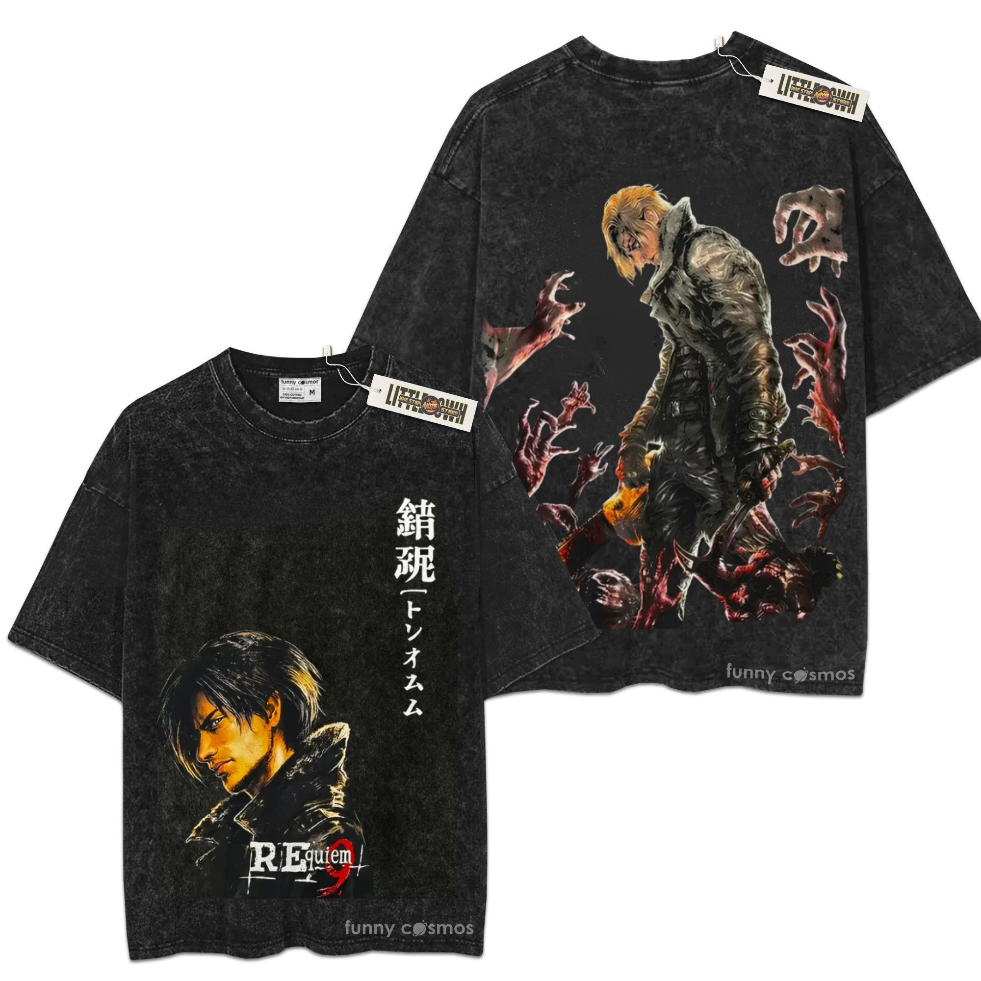 Resident Evil Requiem LEON S. KENNEDY Oversized Washed Tee