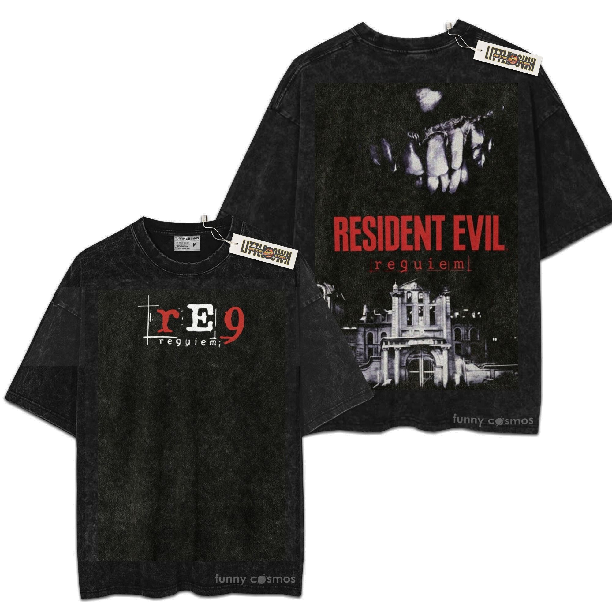 Resident Evil Requiem Re 9 Oversized Washed Tee