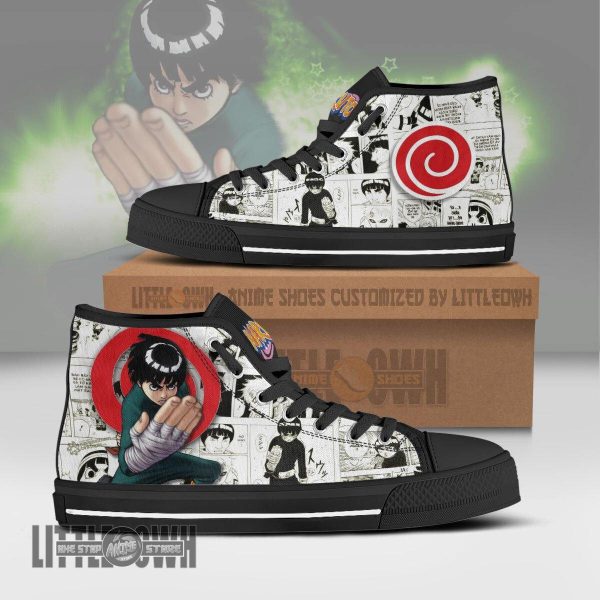 Alternative view of Rock Lee Shoes Custom Naruto High Tops Anime Canvas Sneakers Mixed Manga