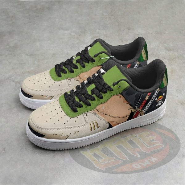 Alternative view of Roronoa Zoro OP Live Action Custom AF1 Sneakers