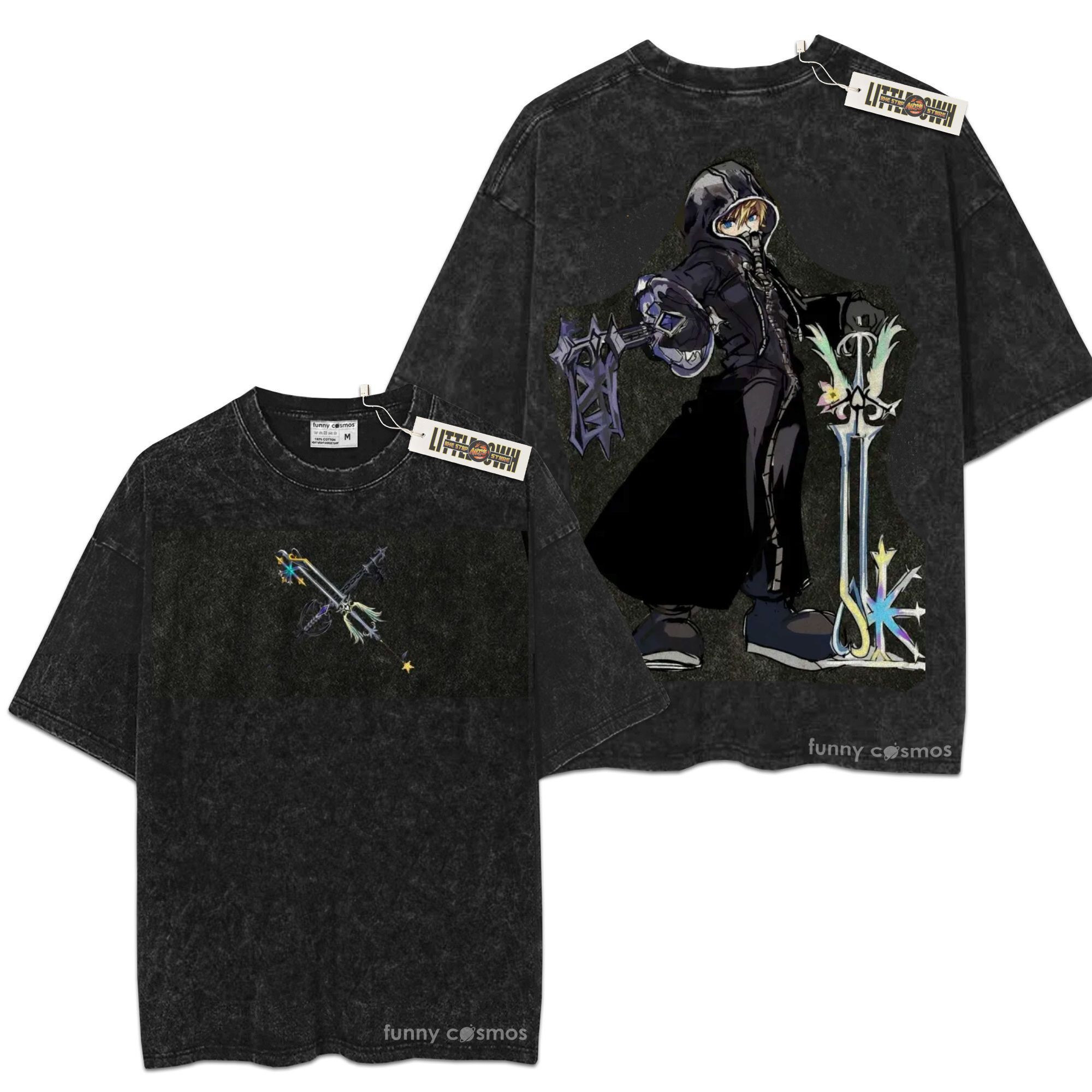 Roxas Kingdom Hearts Oversized Washed Tee