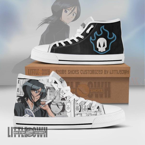 Rukia Kuchiki High Top Canvas Shoes Custom Bleach Anime Mixed Manga