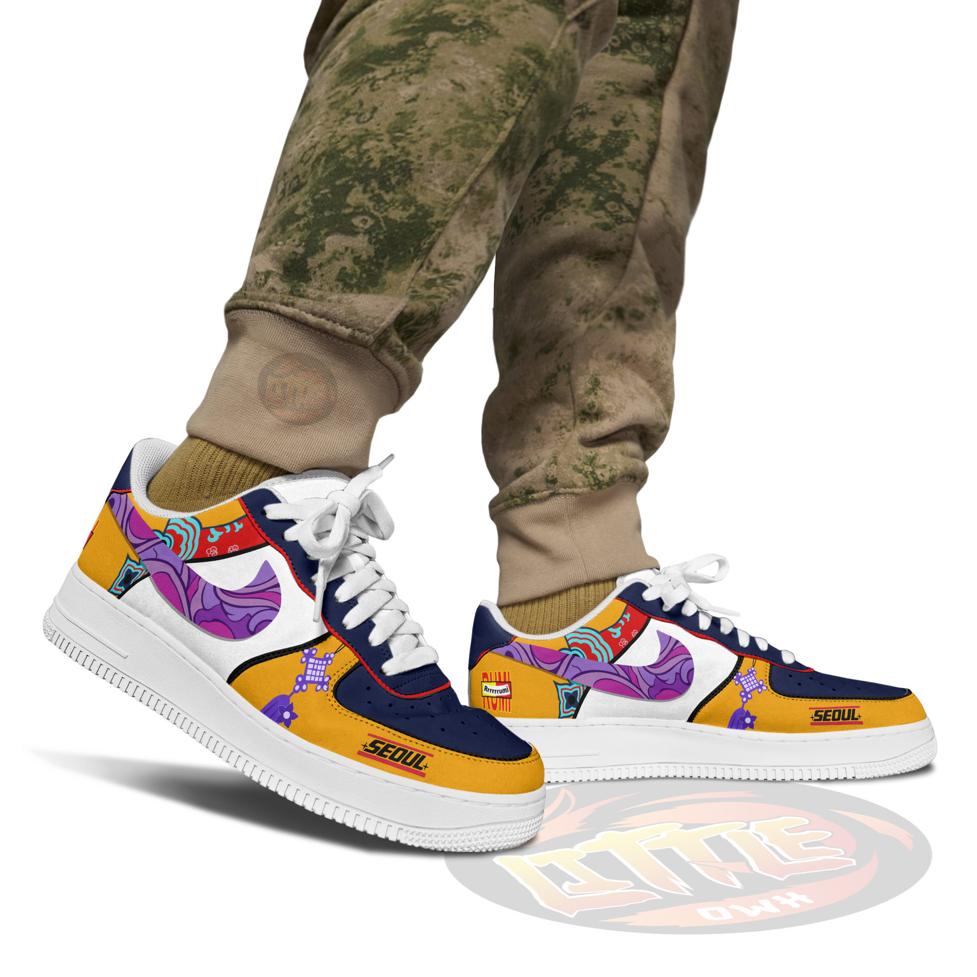 Rumi Kpop Demon Hunters AF1 Custom Shoes 4 Rumi Kpop Demon Hunters AF1 Custom Shoes - Image 4