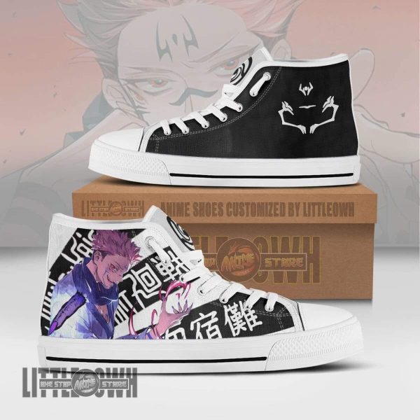 Ryomen Sukuna High Top Canvas Shoes Custom Jujutsu Kaisen Anime Sneakers
