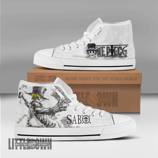 Sabo One Piece Anime Custom Watercolor All Star High Top Sneakers Canvas Shoes