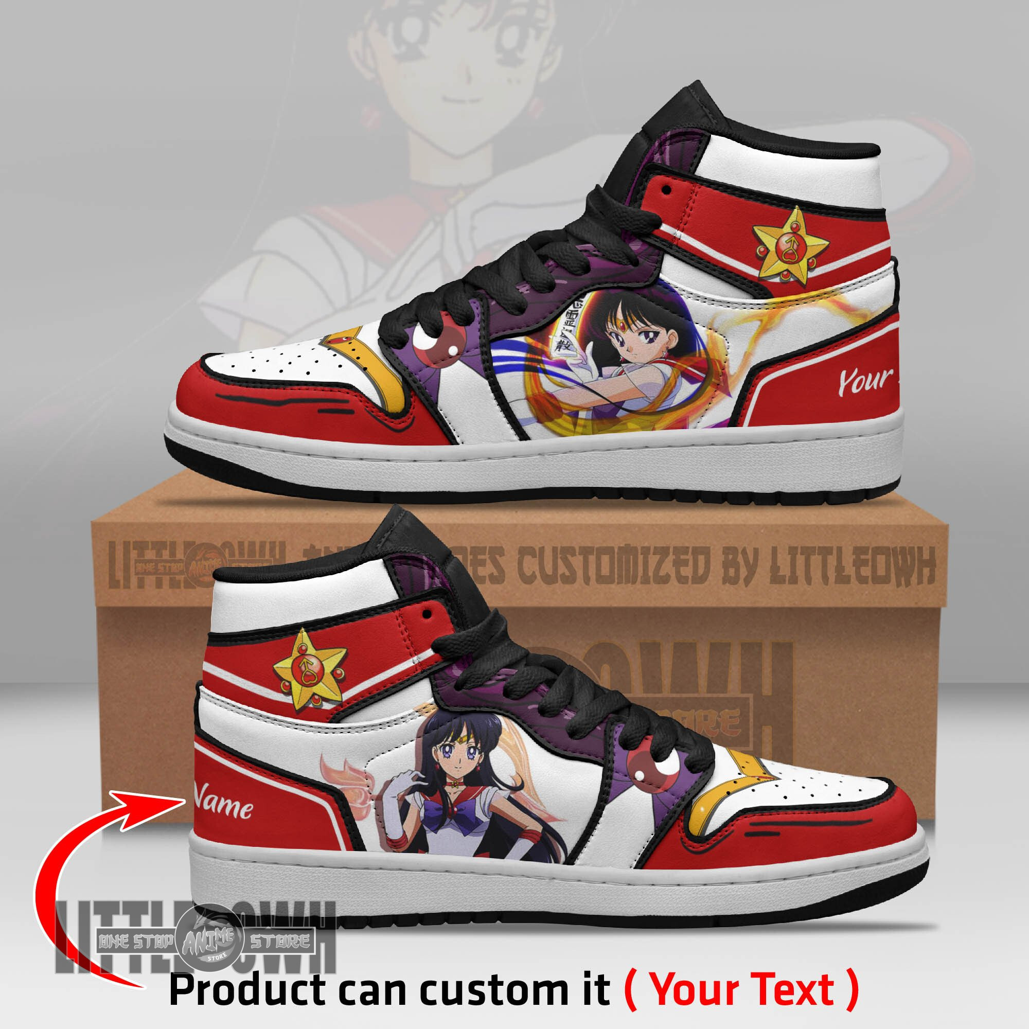 Sailor Mars Persionalized Shoes Sailor Moon Anime Boot Sneakers