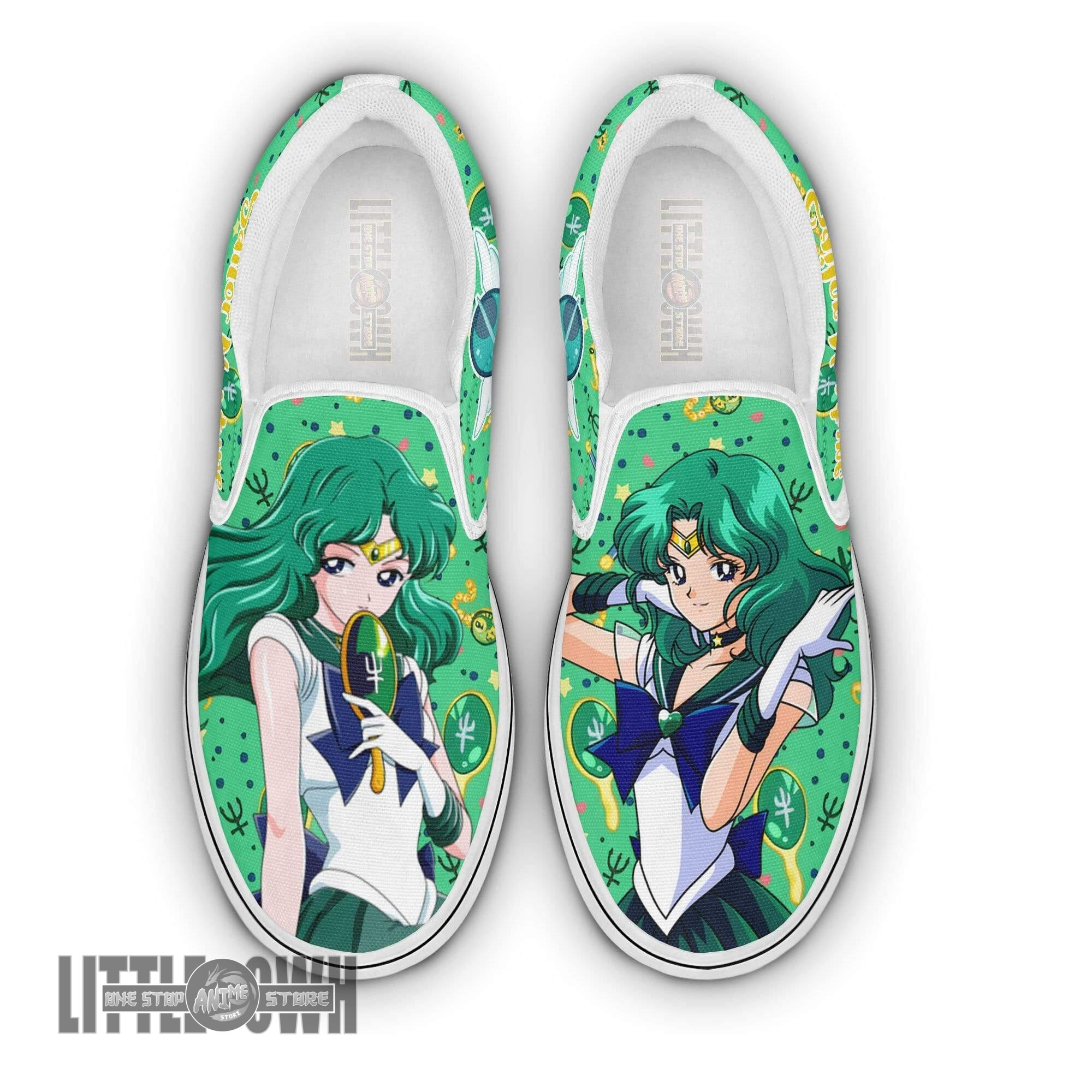 Sailor Neptune Classic Slip-On Custom Sailor Moon Anime Shoes