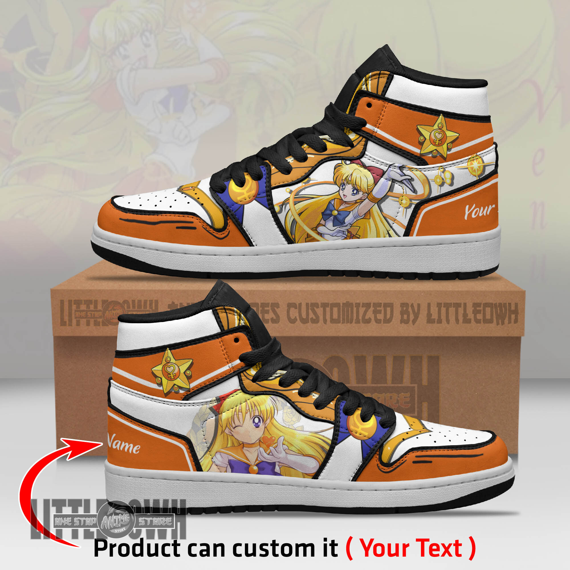 Sailor Venus Persionalized Shoes Sailor Moon Anime Boot Sneakers