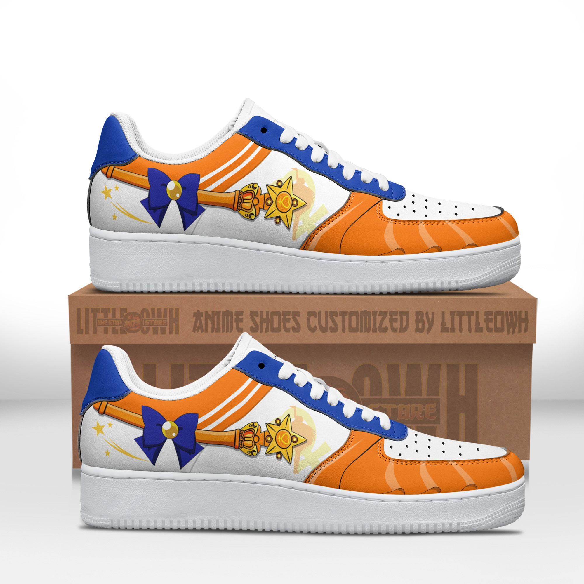 Sailor Venus Sailor Moon Custom AF1 Sneakers 1 Sailor Venus Sailor Moon Custom AF1 Sneakers