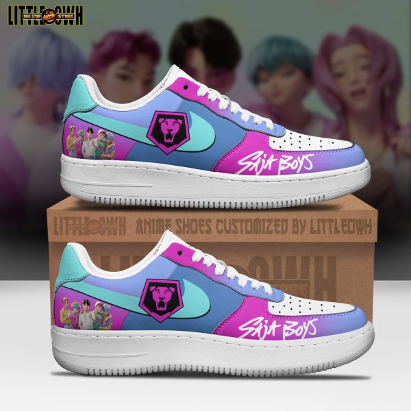 Saja Boys Anime Sneakers - Custom Kpop Demon Hunters AF1 Shoes