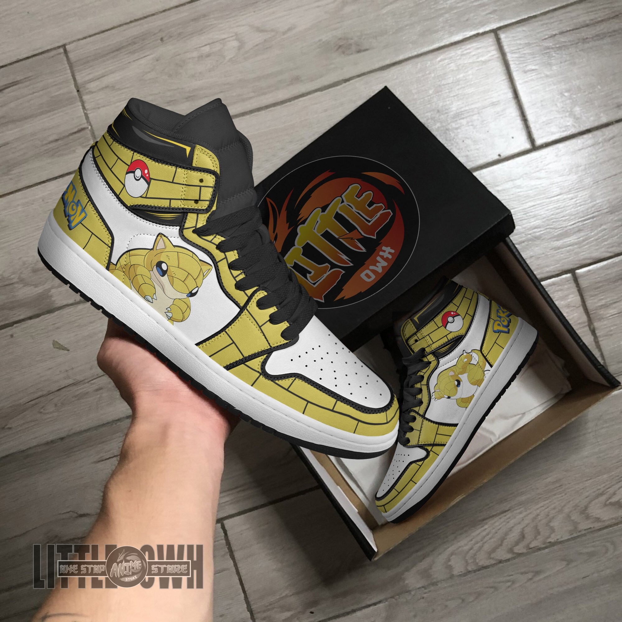 Sandshrew Pokemon Custom Anime Boot Sneakers 2 Sandshrew Pokemon Custom Anime Boot Sneakers - Image 2