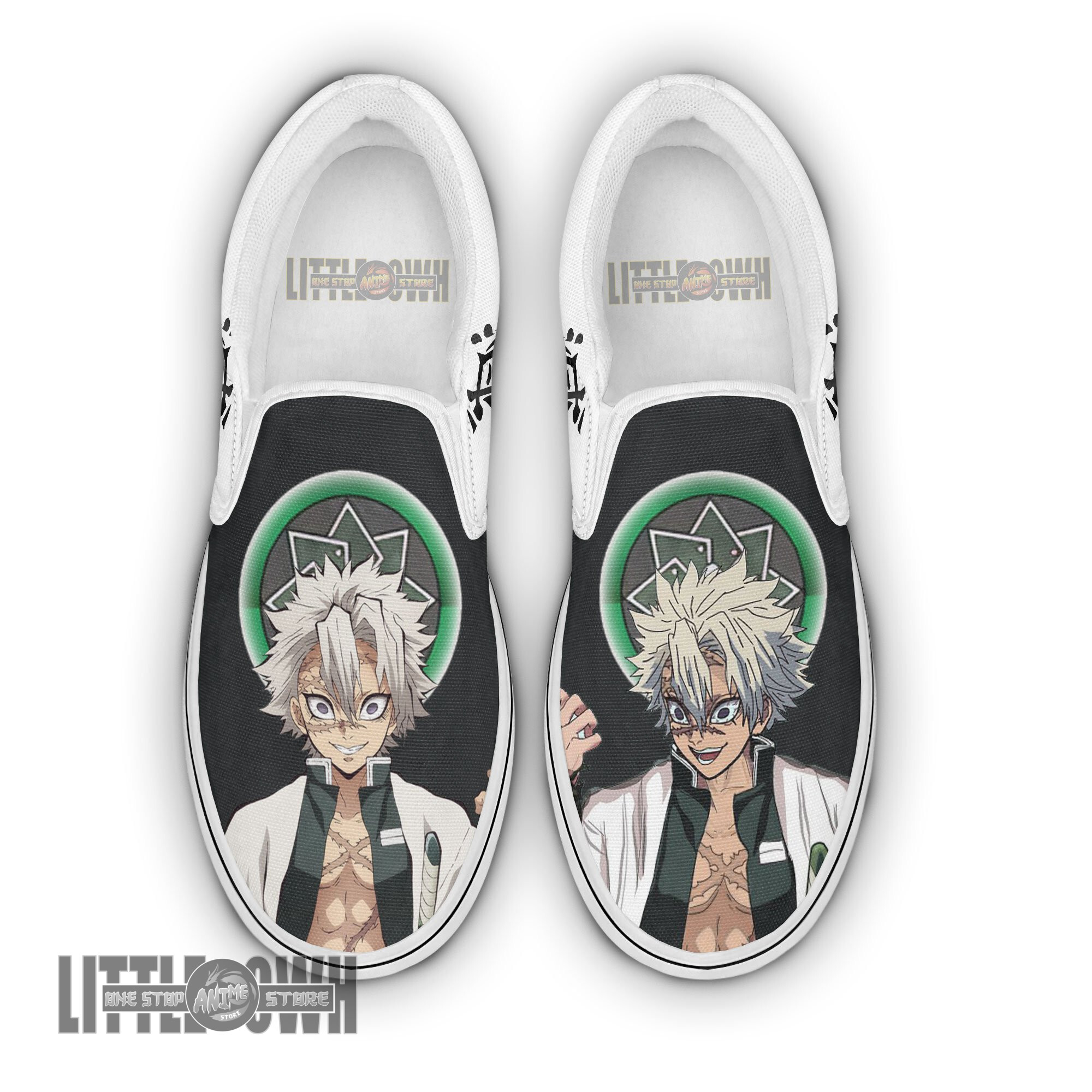 Sanemi Shinazugawa Shoes Custom KNY Anime Classic Slip-On Sneakers