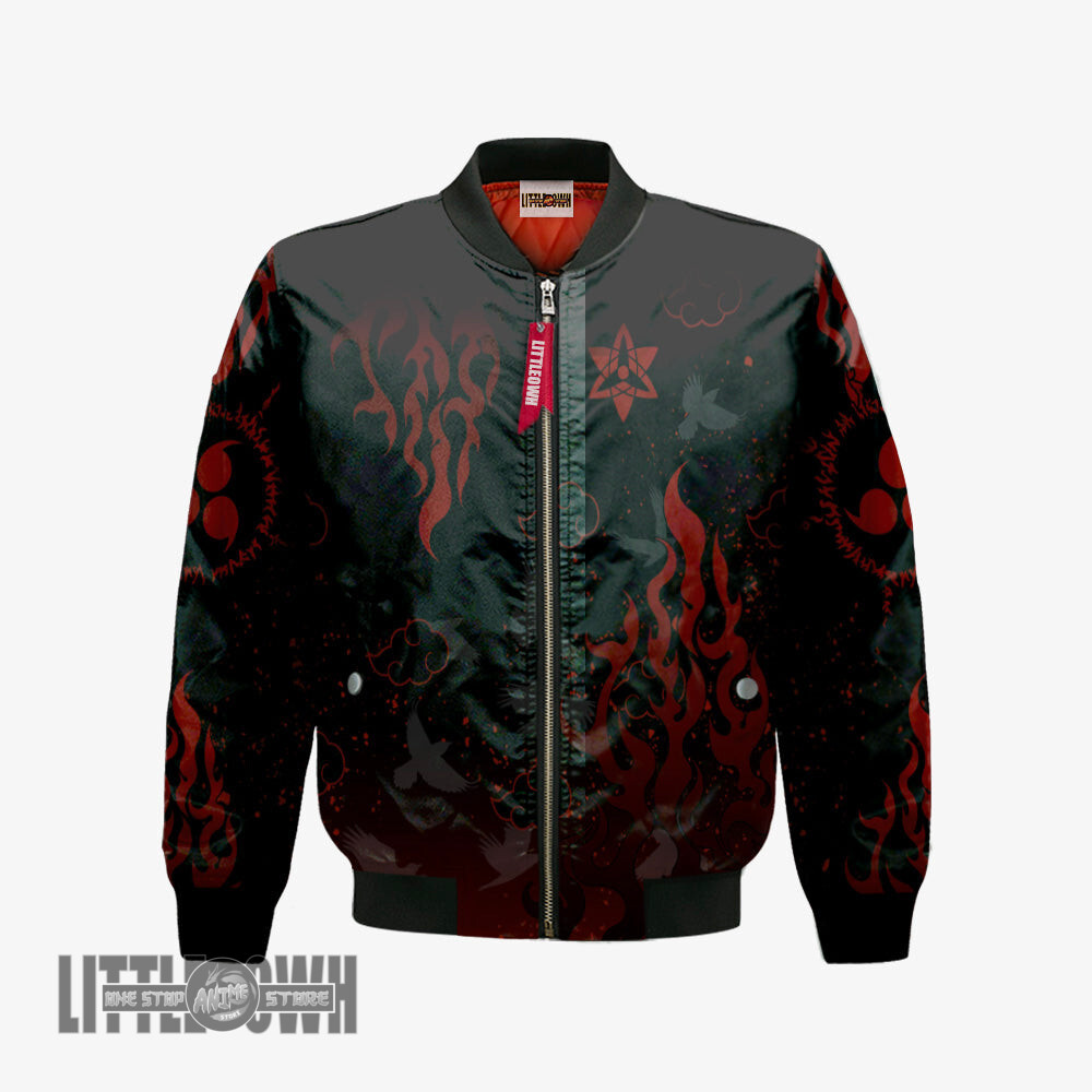 Sasuke Akatsuki Bomber Jacket Custom Naruto Cosplay Costumes