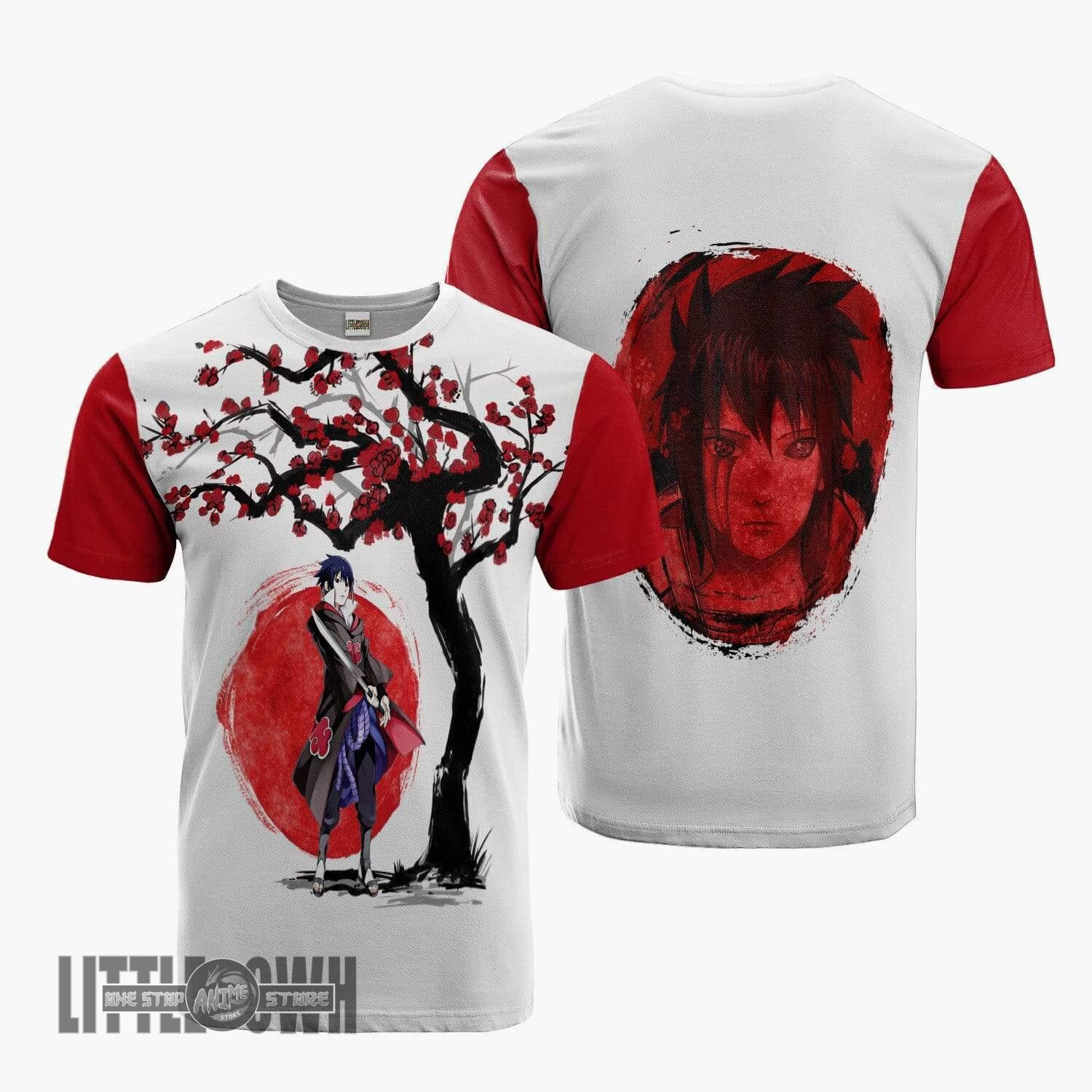 Sasuke Akatsuki T Shirt Nrt Clothes Anime Merch Outfits Ninja Under The Sun
