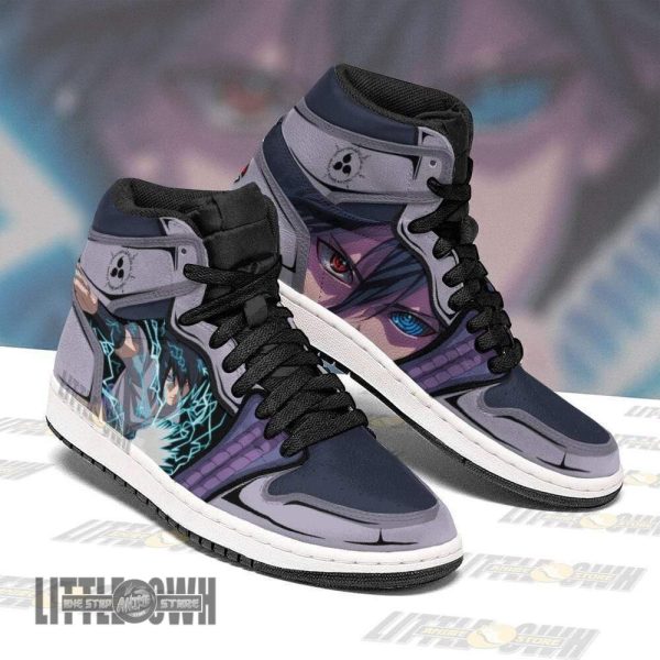 Alternative view of Sasuke Mangekyou Sharingan Boot Sneakers Custom NRT Anime AJ1 Shoes