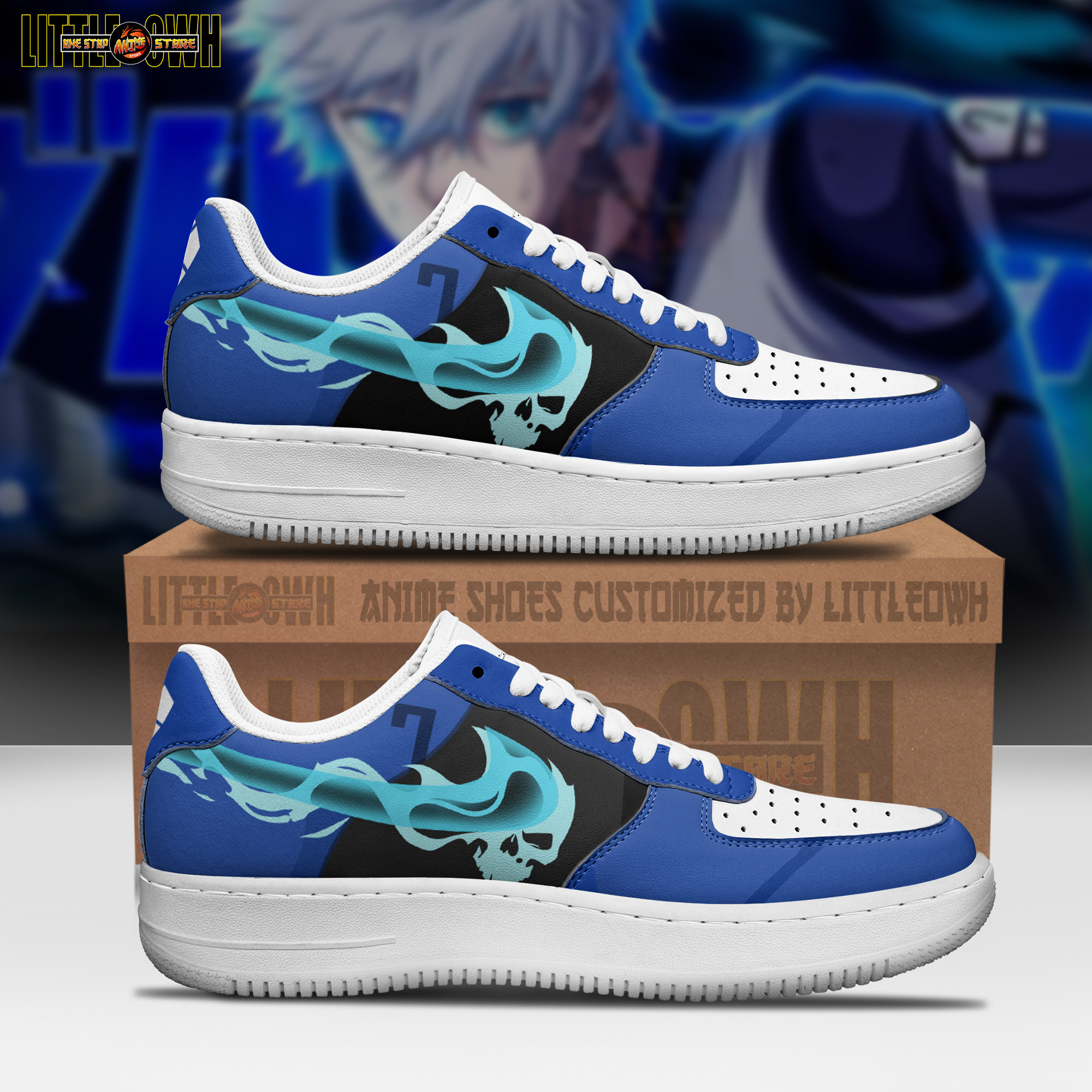 Seishiro Nagi Anime Sneakers - Custom Blue Lock AF1 Shoes 1 Seishiro Nagi Anime Sneakers - Custom Blue Lock AF1 Shoes