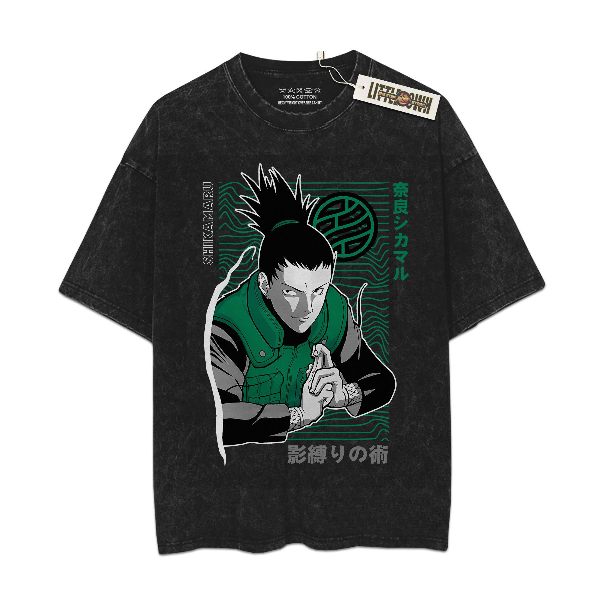 Shikamaru Nrt Vintage Oversized Washed Tees - Custom Anime Tee