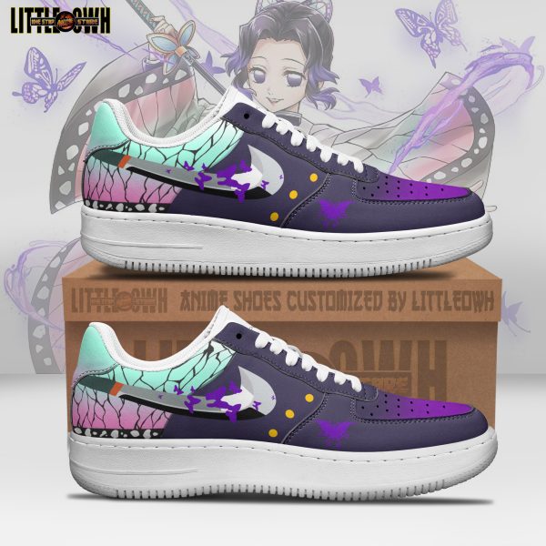 Shinobu Kocho Anime Sneakers - Custom Demon Slayer AF1 Shoes
