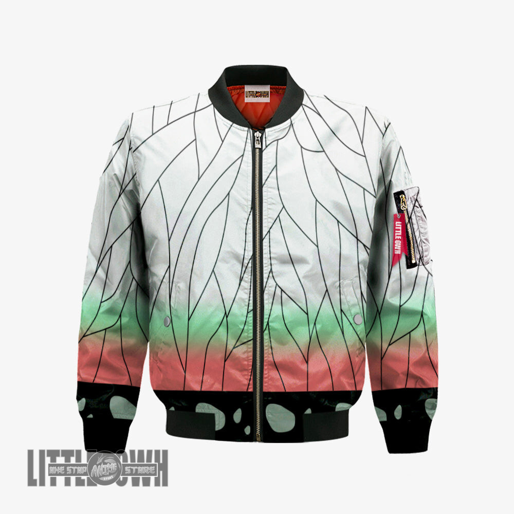 Shinobu Kocho Pattern Bomber Jacket Custom Demon Slayer Cosplay Costumes