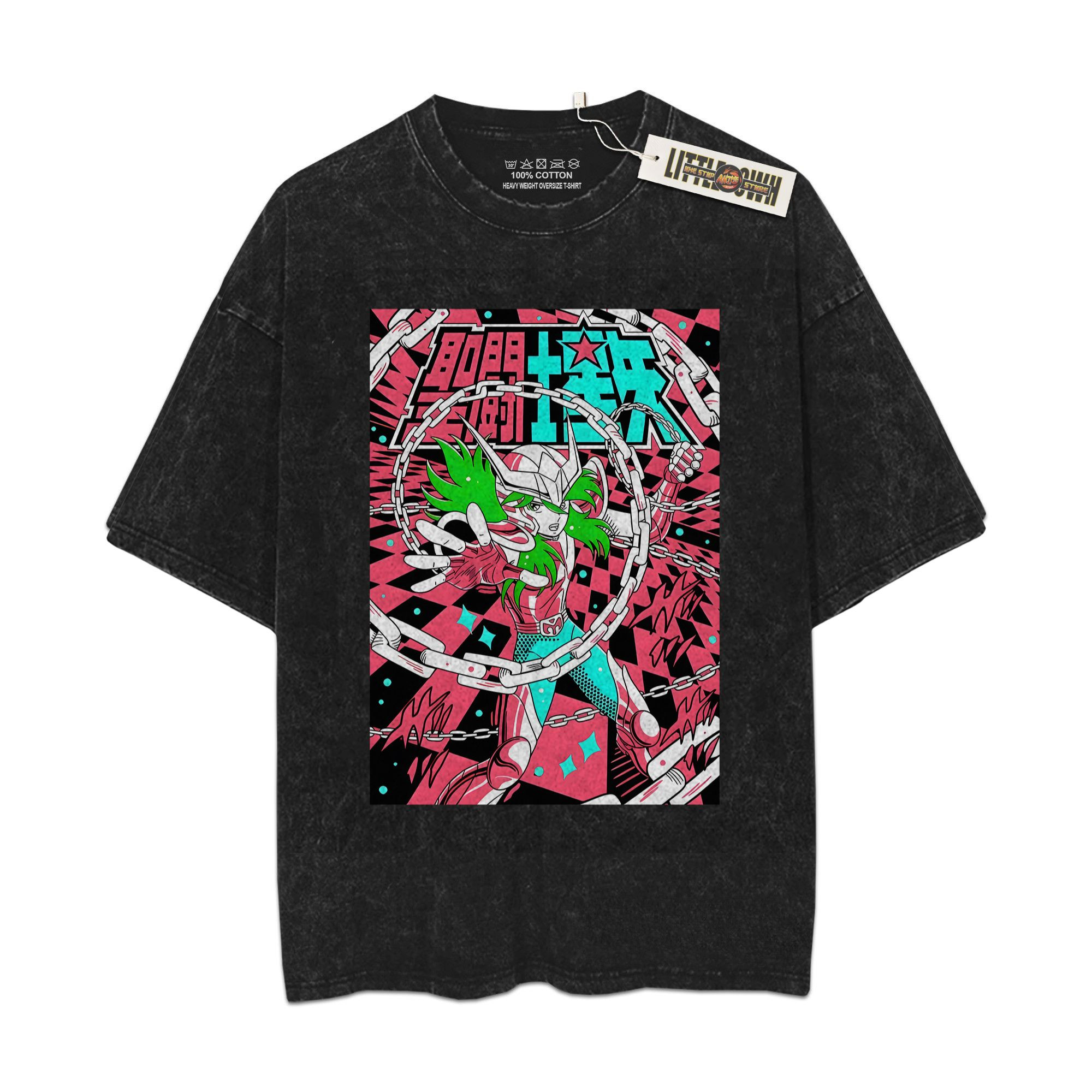 Shun Vintage Shirt Saint Seiya Oversized Washed Tees - Custom Anime Tee
