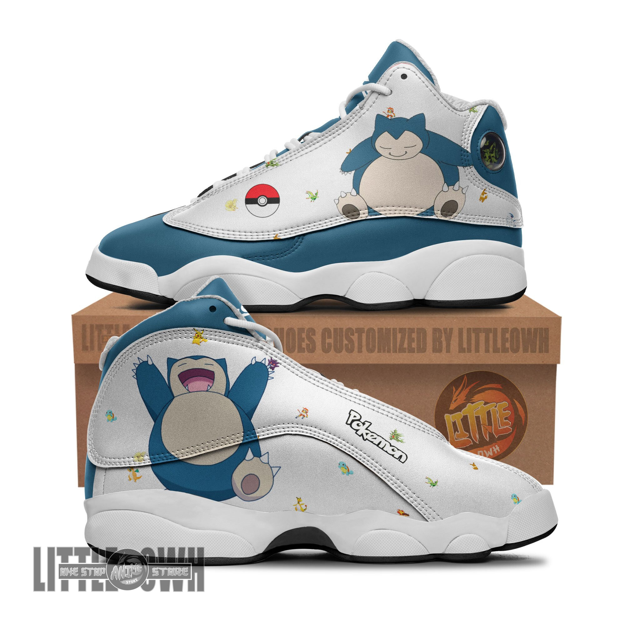 Snorlax Shoes Custom Pokemon Anime JD13 Sneakers 1 Snorlax Shoes Custom Pokemon Anime JD13 Sneakers