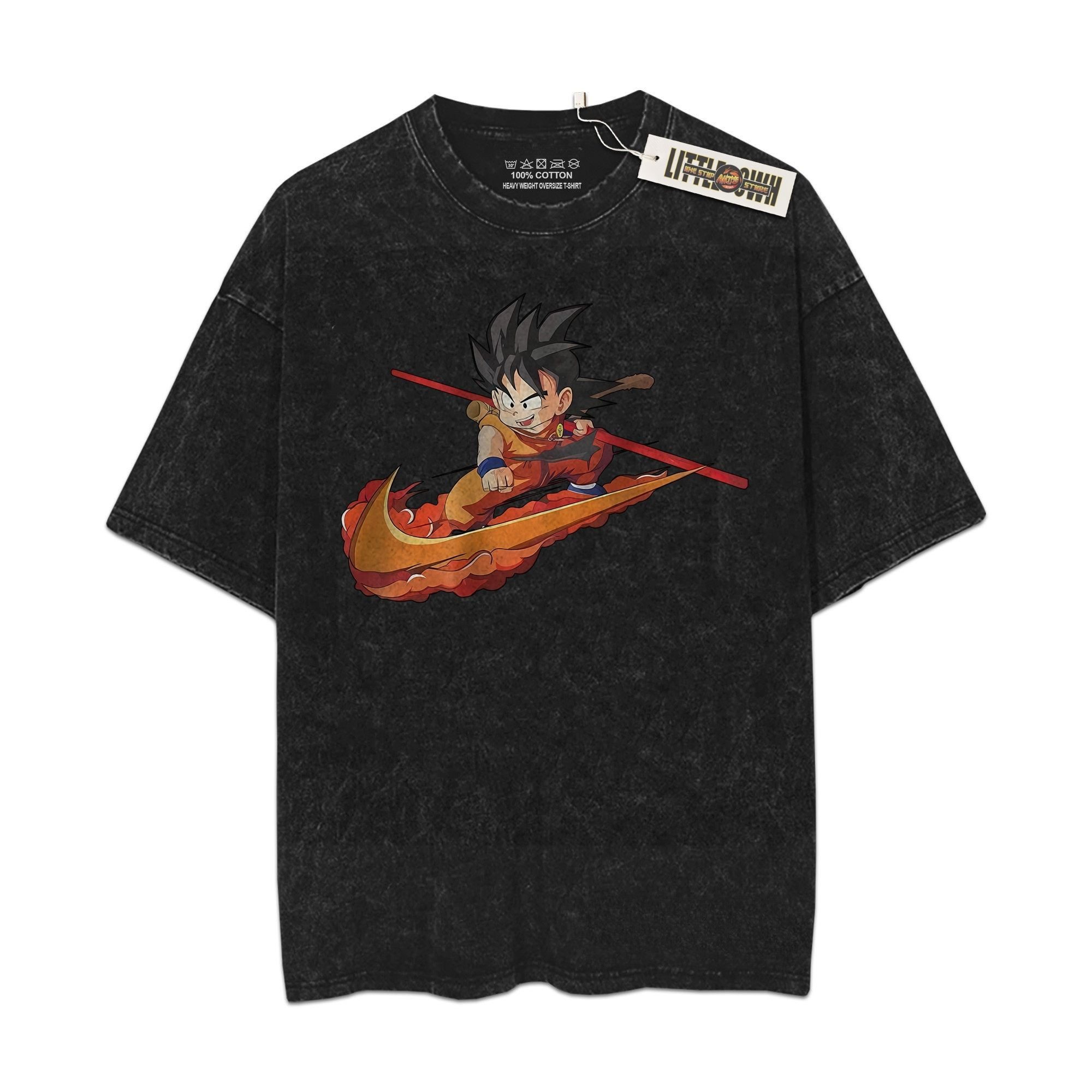 Songoku Vintage Shirt DGB Oversized Washed Tees - Custom Anime Tee