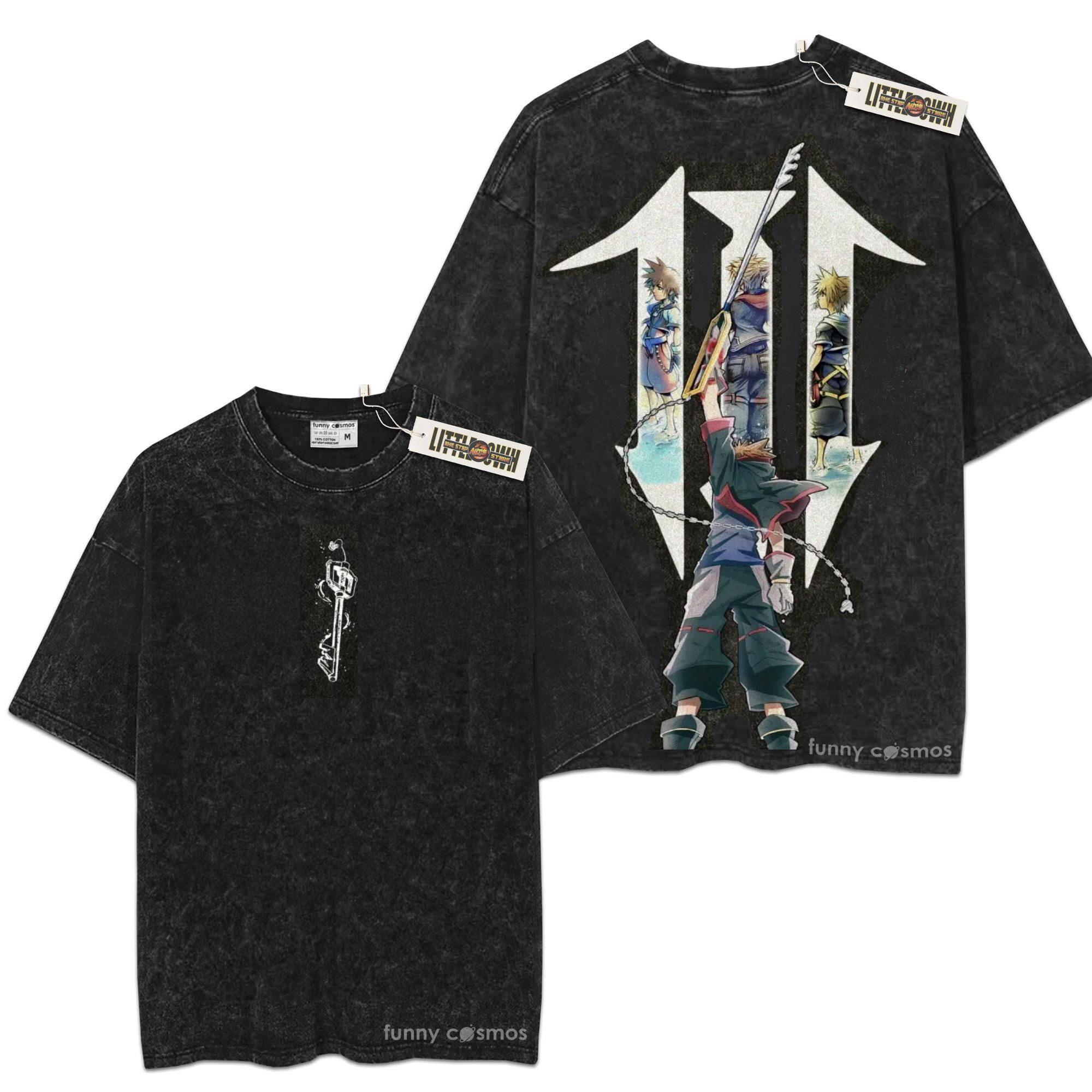 Sora Kingdom Hearts Oversized Washed Tee
