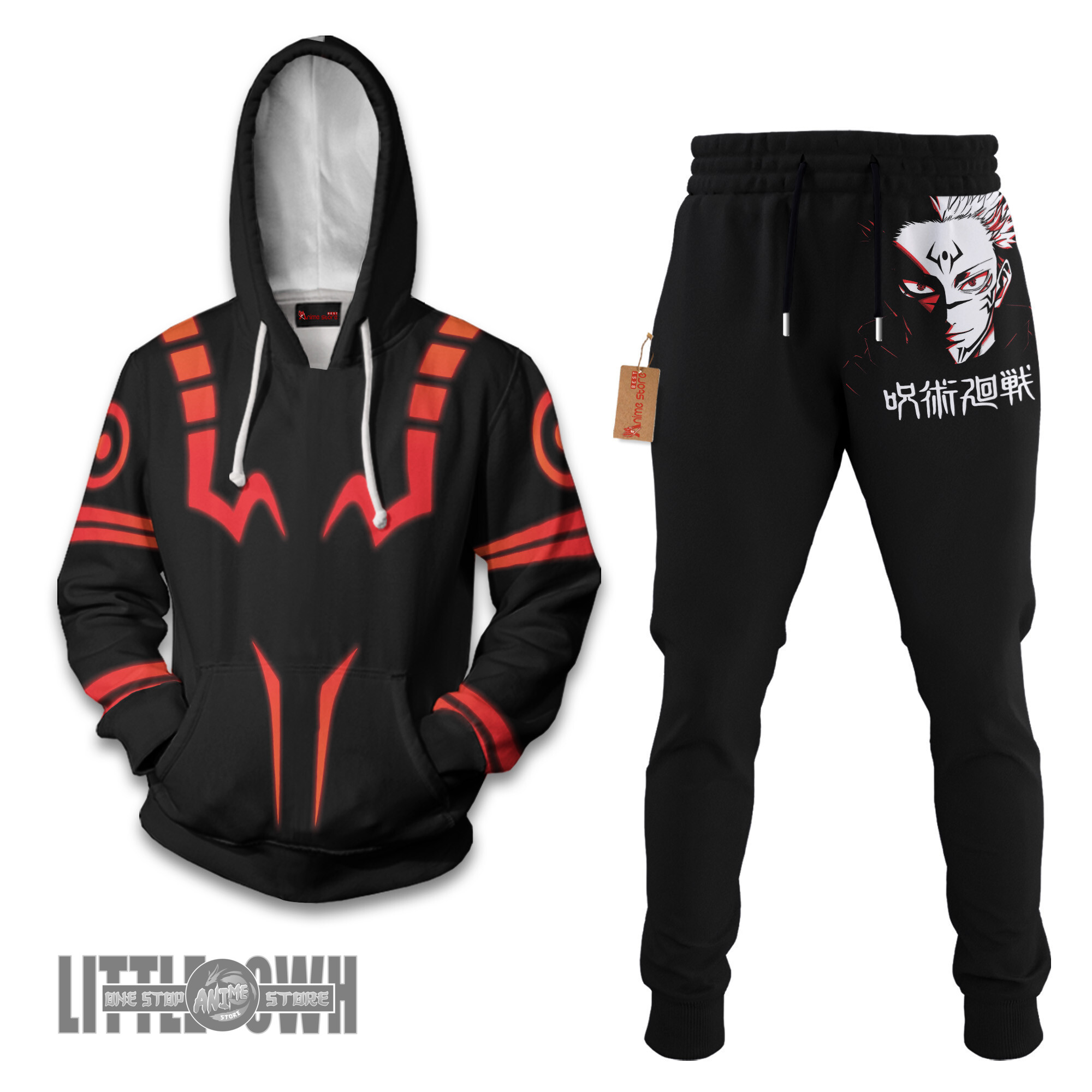 Sukuna Jujutsu Kaisen Hoodie And Jogger Set Anime Clothes