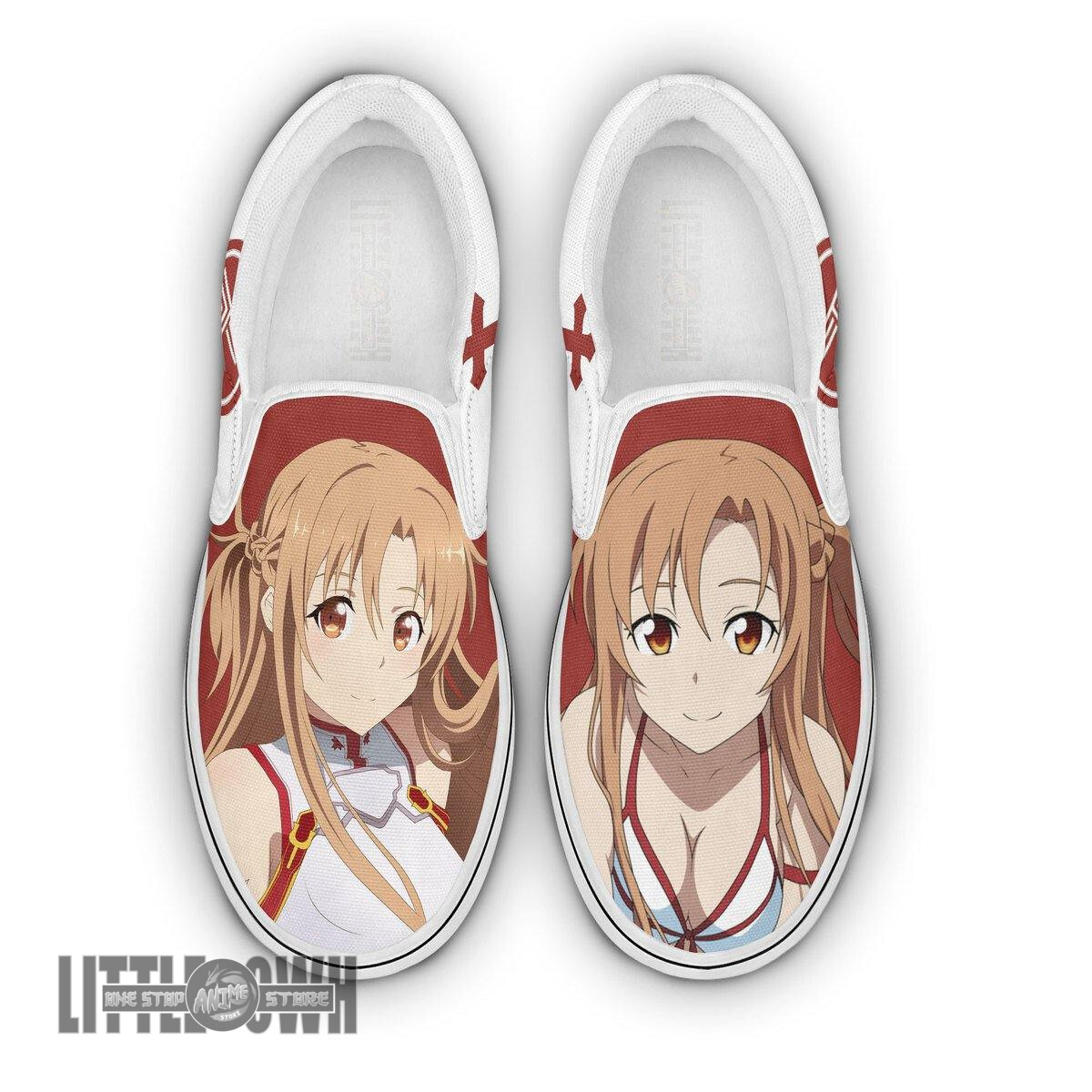 Sword Art Online Asuna Shoes Custom Anime Classic Slip-On Sneakers