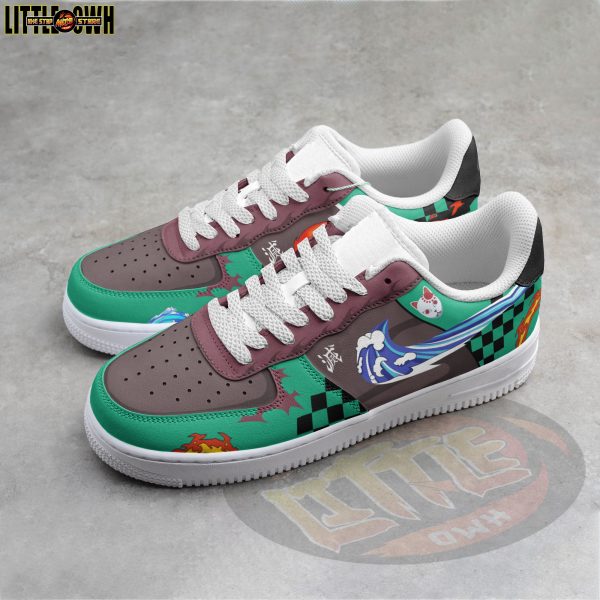 Alternative view of Tanjiro Anime Sneakers Custom Dual Sun And Water Demon Slayer Anime Shoes Sword