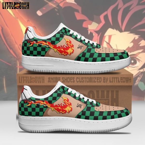 Tanjiro Kamado Anime Sneakers - Custom Demon Slayer AF1 Shoes