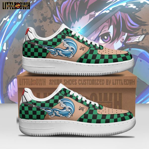 Tanjiro Kamado Anime Sneakers - Custom Demon Slayer AF1 Shoes