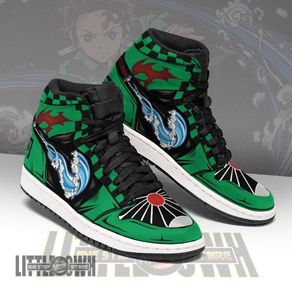 Alternative view of Tanjiro Kamado Boot Sneakers KNY Anime Shoes Custom Water Breathing