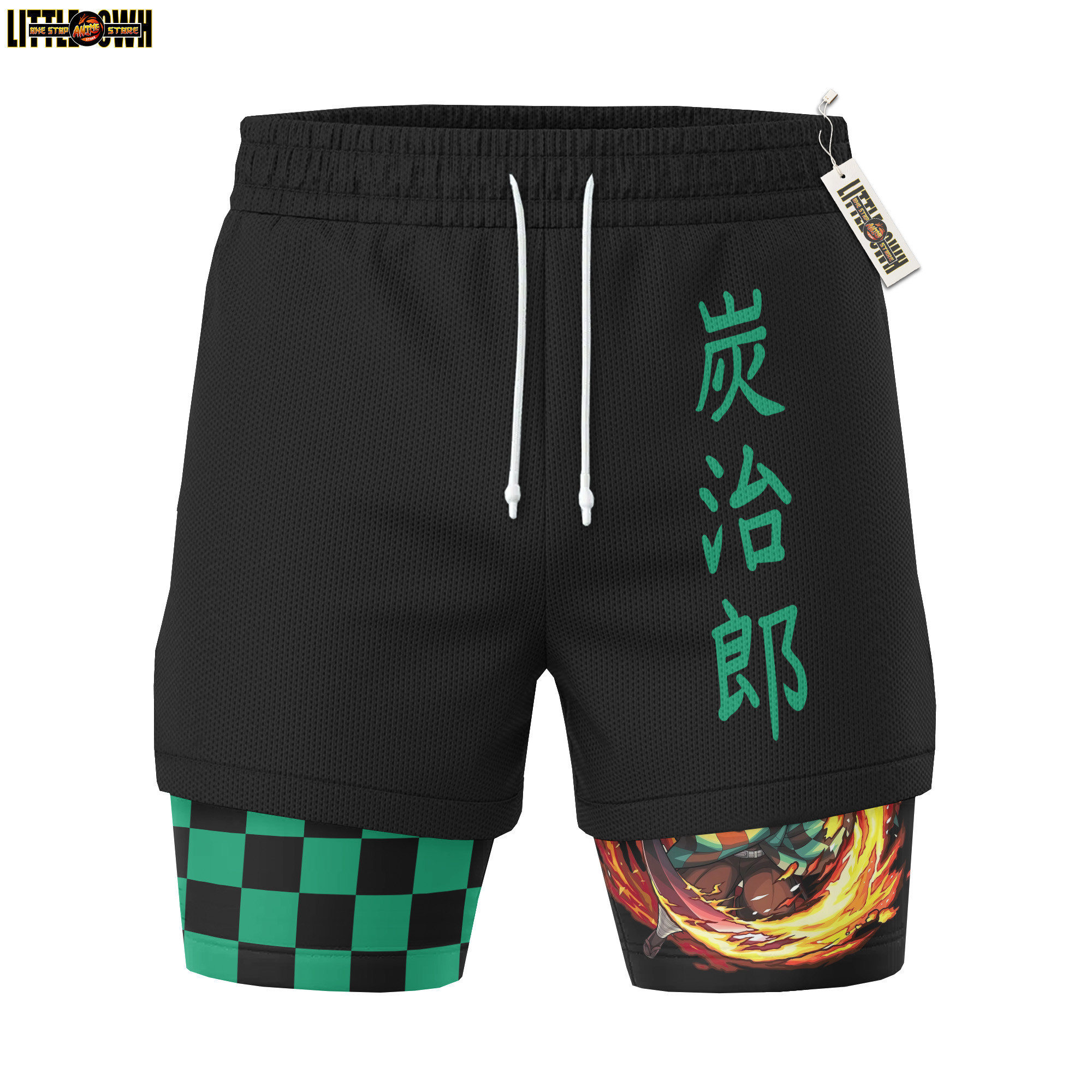 Tanjiro KnY Performance Shorts - Demon Running Shorts, Gym Shorts