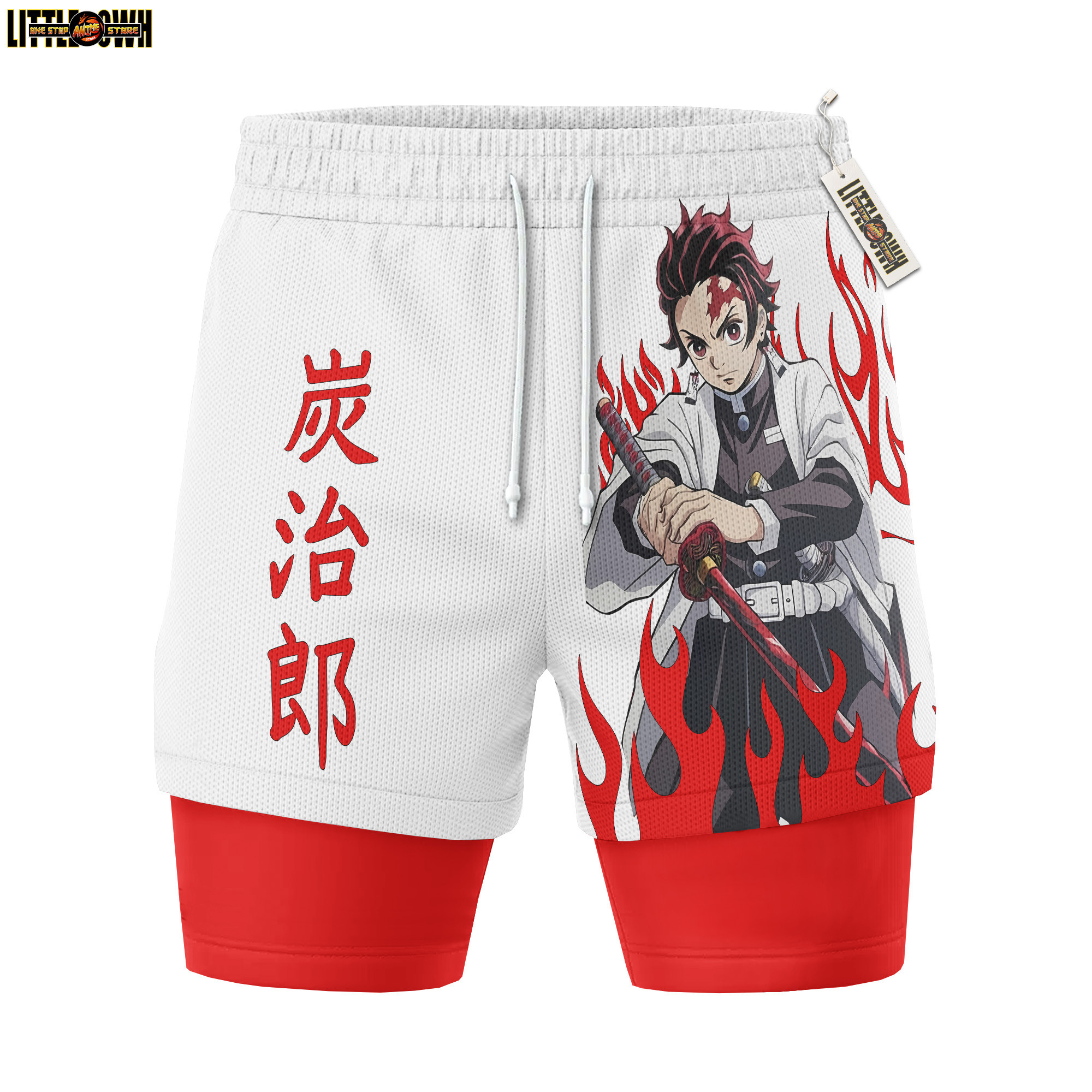 Tanjiro KnY Performance Shorts - Running Shorts, Gym Shorts