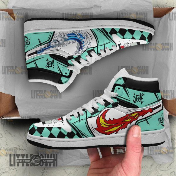 Alternative view of Tanjiro Shoes Anime Shoes KNY Boot Sneakers Water and Fire Skill