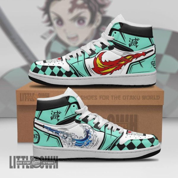 Tanjiro Shoes Anime Shoes KNY Boot Sneakers Water and Fire Skill