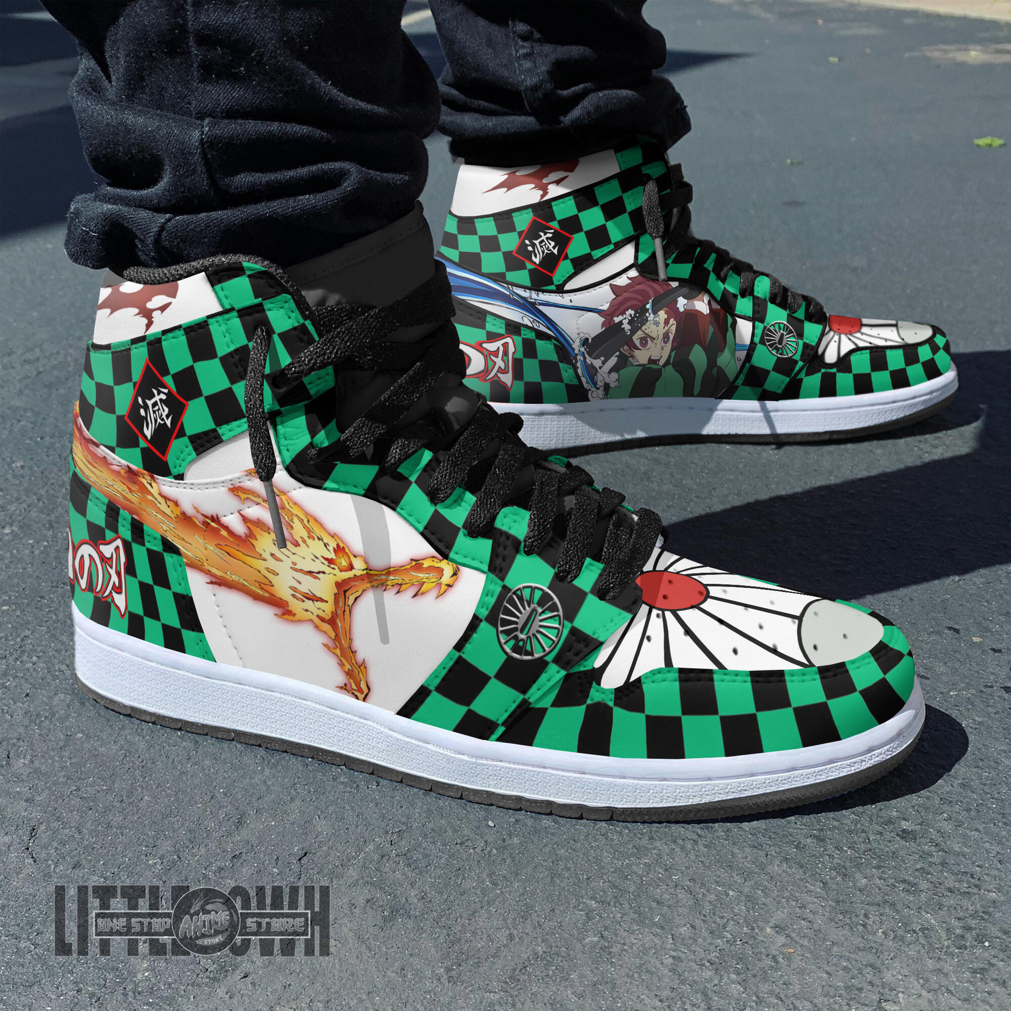 Tanjiro Sneakers Sun and Water Breathing KNY Anime Boot Sneakers New Version 3 Tanjiro Sneakers Sun and Water Breathing KNY Anime Boot Sneakers New Version - Image 3