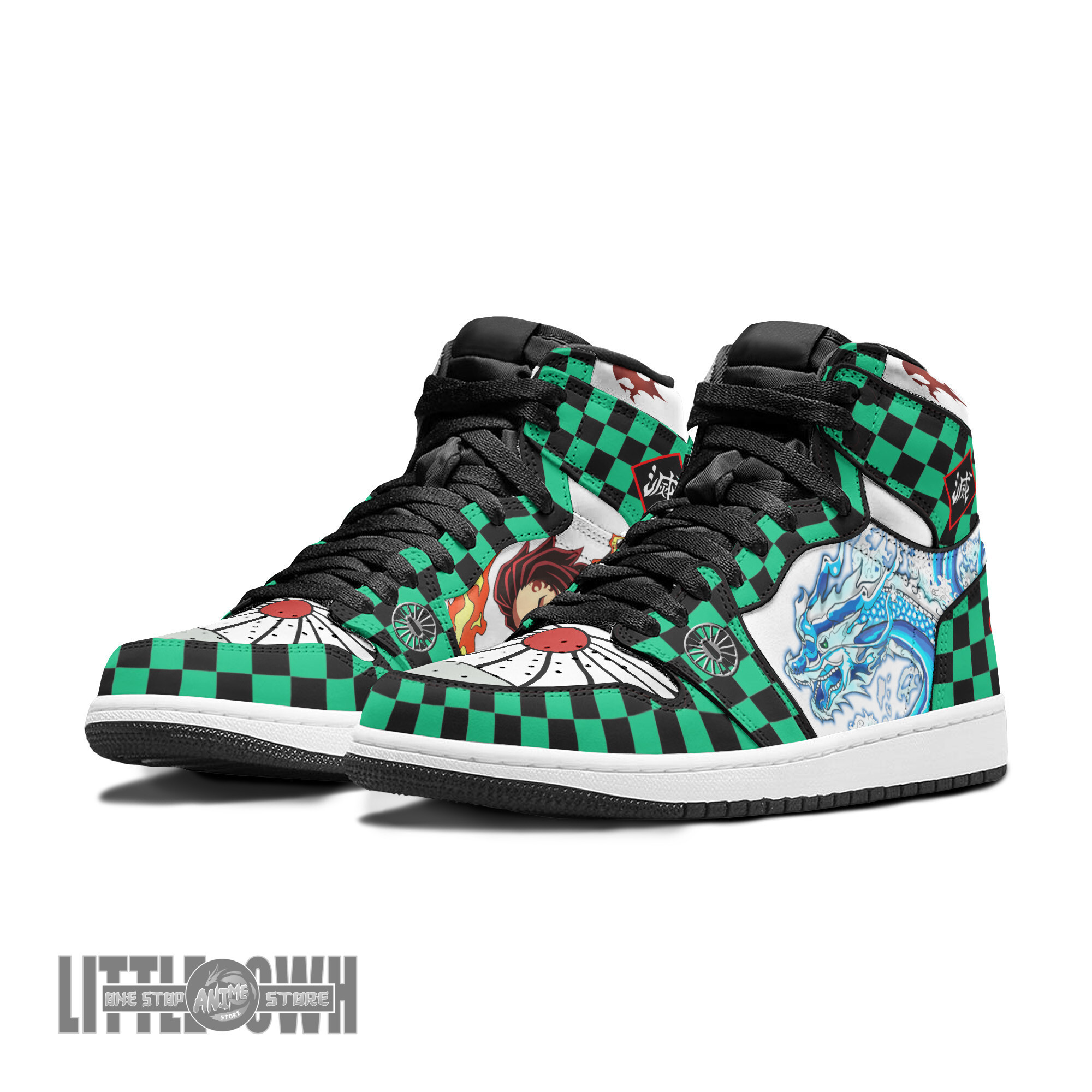 Tanjiro Sneakers Sun and Water Breathing KNY Anime Boot Sneakers New Version 2 Tanjiro Sneakers Sun and Water Breathing KNY Anime Boot Sneakers New Version - Image 2