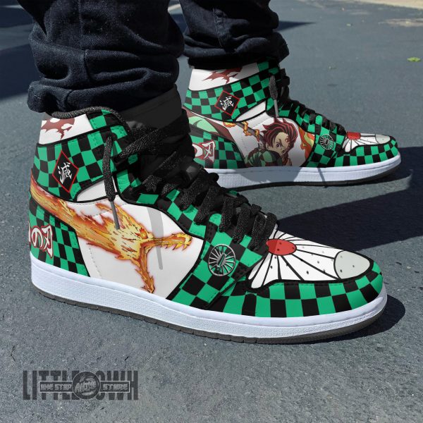 tanjiro sun breathing sneakers custom kny anime boot sneakers new version fvshj