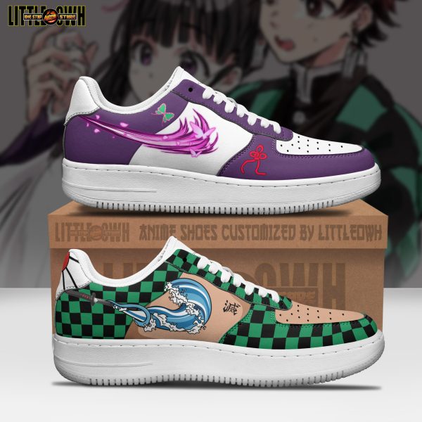 Tanjiro x Kanao Anime Sneakers - Custom Demon Slayer AF1 Shoes