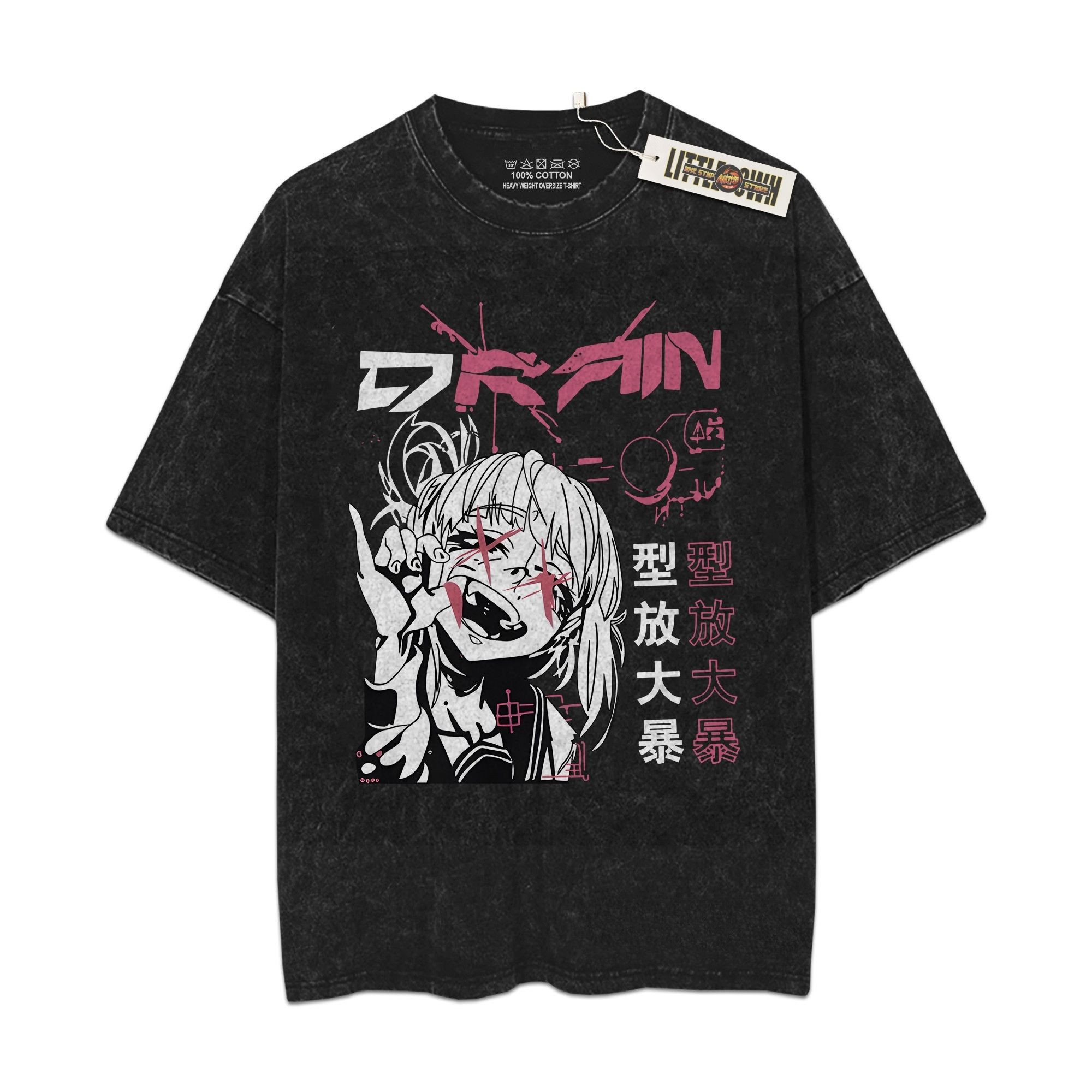 Toga  Vintage Shirt Hero Academia Oversized Washed Tees - Custom Anime Tee